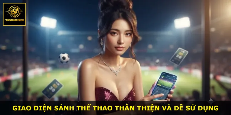 Giao diện sảnh thể thao thân thiện và dễ sử dụng
