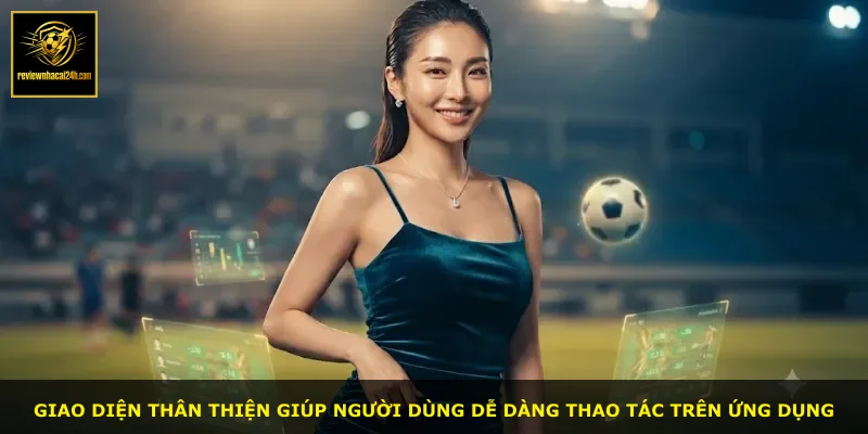 Giao diện thân thiện giúp người dùng dễ dàng thao tác trên ứng dụng