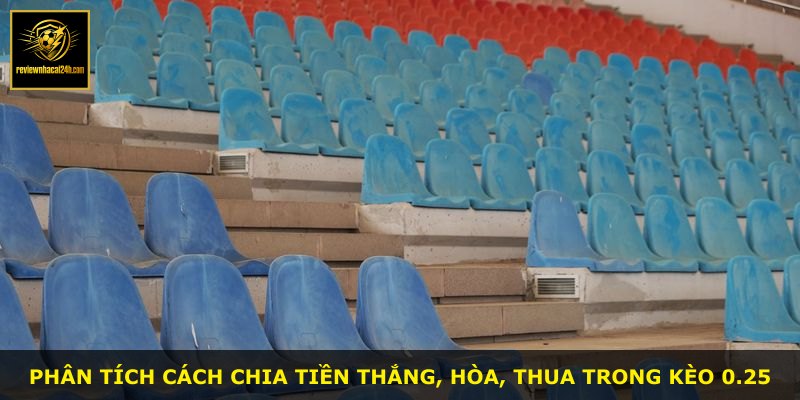 Phân tích cách chia tiền thắng, hòa, thua trong kèo 0.25