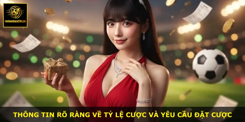Thông tin rõ ràng về tỷ lệ cược và yêu cầu đặt cược